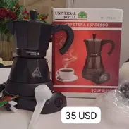 CAFETERAS ELÉCTRICA METÁLICAS DE 3 Y 6 TAZAS ROYAL - Img 55286801