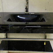 Mueble de encimera de cristal con espejo,mezcladora y herrajes ,nuevo en caja , transporte y garantía - Img 45755734