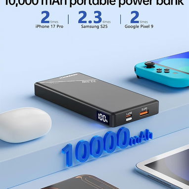 Powerbank GENSROCK 10000 mAh,  carga rápida 22.5W - 3/7