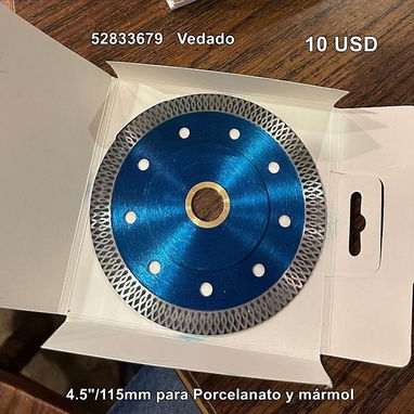 Para corte de porcelanato y mármol 4.5"/115mm - Img 123275410
