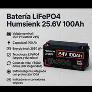 Batería Humsienk de 24 V x 100ah - Img 57815954