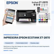 ✨ IMPRESORA EPSON ECOTANK ET‑2870 - Img 56522468
