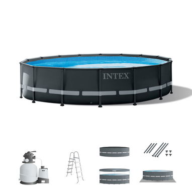 Piscina elevada Ultra XTR® Frame con bomba de filtro de arena – 16′ x 48″ - 3/10