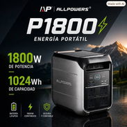 AllPowers P1800 — Estación de Energía Portátil⚡ Capacidad de almacenamiento: 1024 Wh. 💰730 USD - Img 57260236