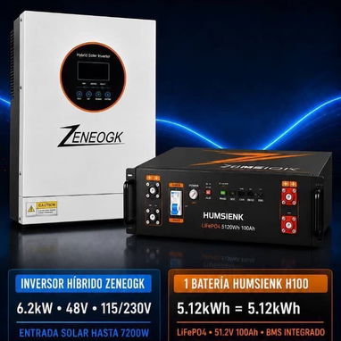 Combos de batería y inversor , kit de paneles solares , kit de todo en uno de 6 con 15 y otros ekipos más - 5/10