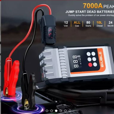 Arrancador portátil BÍUBLE-Compresor de aire integrado, luz de emergencia y power bank-Nuevo - Img 107242799