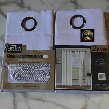 👑cortinas tapa sol blackout el juego de dos paños - Img 116492344