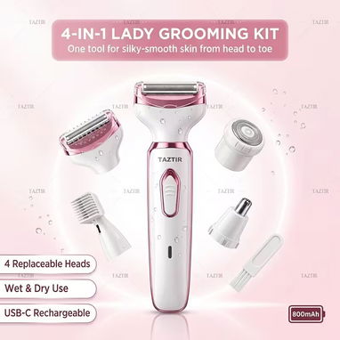Afeitadora Eléctrica para Mujeres, Kit de Aseo Recargable 4 en 1 - Img 122430574