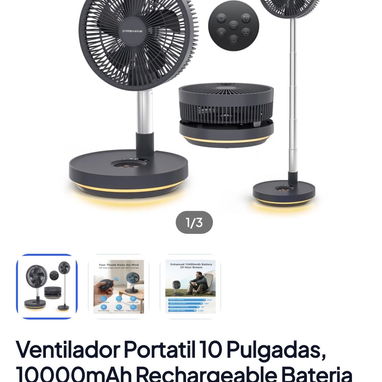 Variedad de ventiladores recargables - 3/8