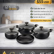 SET DE OLLAS ANTIADHERENTES PARA INDUCCIÓN (7 PIEZAS) ROYAL - Img 55987567
