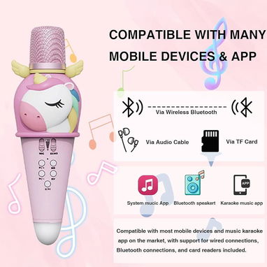 ‼️🎤 Micrófono de Karaoke para niños "Lovely Unicorn" 🦄 30 usd 💸 - Img 123699111