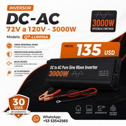 ⚡🔋 INVERSOR 72V a 120V – Q7 LUMINA 3000W 🔋⚡ - Img 54872059