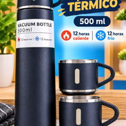 Juego de termo térmico con sus tazas sólo 1 de color negro. - Img 58042515