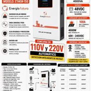Inversor Híbrido Energía Futura 4Kw 110/220v mensajería incluida - Img 56719037