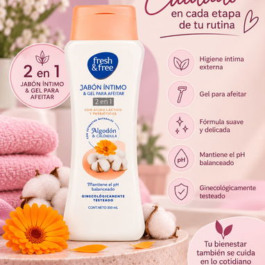 Gel íntimo vaginal ph balanceado neutro ginecologicame testeado gel de afeitado con Probióticos - 3/3