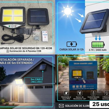 Lámparas de sensor de movimiento carga solar - Img 122232325