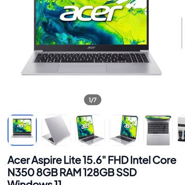 Laptops disponibles Lenovo - Acer - Tunhail - Morostron - ARCBUC - MAXVELTH - SHBIV - 6/7