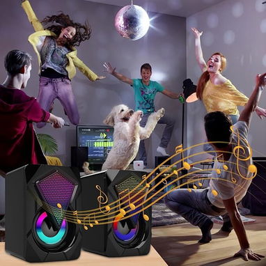 ☎️53544655 🛵 Entrega Disponible ⭐Altavoces para Computadora con Subwoofer, Luces RGB y Conexión USB  ⭐ - Img 121547813
