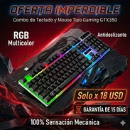 🖱️KIT ⌨️ DE TECLADO Y MOUSE TIPO GAMING RGB. SERVICIO DE MENSAJERÍA CON FACTURA Y GARANTÍA. TLF 54833699 - Img 55080120