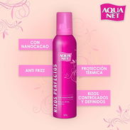 Espuma fijadora para rizos perfectos con protección térmica AQUA NET - Img 57640950