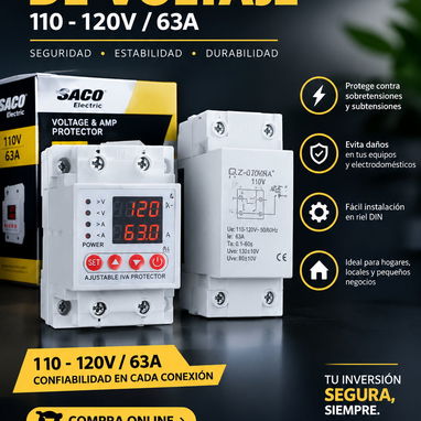 ⚡ PROTECTOR DE VOLTAJE Q7-LUMINA — 110–120V / 63A ⚡ Protege tus casa y  equipos eléctricos //59757936 - 2/2