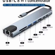 🔌 Docking Station USB-C 8 en 1 con HDMI 4K, RJ45 y PD 100W - Img 53232042