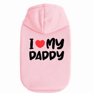Suéter con capucha I LOVE MY DADDY para Mascotas Talla S - Img 57206662