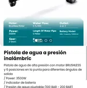 Pistola de agua a presión inalámbrica. Nueva - Img 48885076