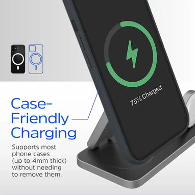CARGADOR INALÁMBRICO ENERGIZER 3 EN 1 MAGSAFE QI2 15W IPHONE AIRPODS WATCH ENVÍO DISPONIBLE + GARANTÍA - 8/10