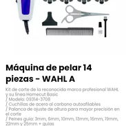 Máquina de pelar 14 piezas - WAHL A. Palanca de ajuste de altura para mayor precisión en el corte - Img 54913269