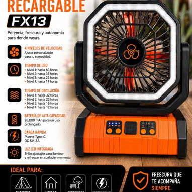Ventilador recargable - 2/3