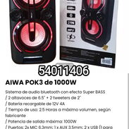 !!AIWA POK3 de 1000W Sistema de audio bluetooth con efecto Super BASS!! - Img 45589912