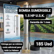 BOMBA SUMERGIBLE  1.5 HP U.S.K, Garantía de 1 mes, Entrega por un mínimo costo adicional para toda La Habana - Img 55603564
