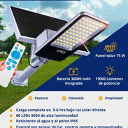 Lampara Solar 800 W para alumbrado público, garantía de 3 meses, con factura, somos mipyme - Img 55971485