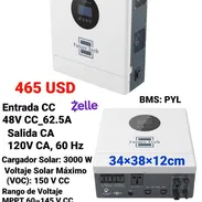 ⚡ Inversor Híbrido 3KW - 48V + MPPT 3000W - $465 USD - Img 56621950