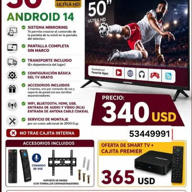 Smart TV marca Premier ✅️ Full HD.Accesorios incluídos - Img 123348032