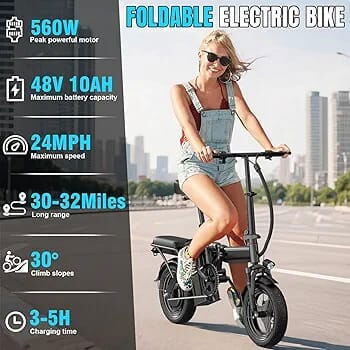 🚲 Bicicleta eléctrica LELEKUAI plegable – NUEVA ⚡️ - Img 120393845