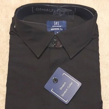 CAMISA NEGRA PARA HOMBRES GRANDES U OBESOS DE MANGAS LARGAS TALLA 3XL - Img 109498084