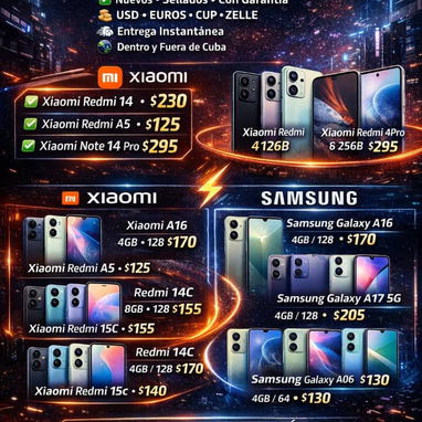 CELULARES SAMSUNG NUEVOS SELLADOS EN CAJA CON GARANTÍA A16 A06 A05 y Xiaomi 2025 2024 WHATSAPP 56545958 - Img 116740166