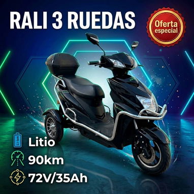 MOTO ELÉCTRICA RALI DE 3 RUEDAS*(K) - Img 120792543