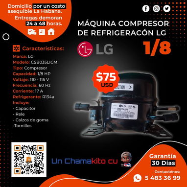 ❄️ PARA NEVERAS-REFRIS-OTROS ❄️ COMPRESORES LG DE 1/6 Y 1/8. CONTAMOS CON MENSAJERÍA Y GARANTÍA 1 MES. - Img 114833940