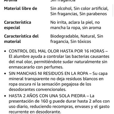 Desodorante de piedra de alumbre 100% natural - 2/2
