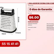 RALLADOR DE COCINA CON 4 CARAS VPT-0236 - Img 56216379