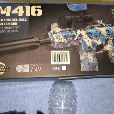 Ametralladora M416 de idrogel disparan duroooo traen todo lo de la foto video por Whatsapp - 7/7