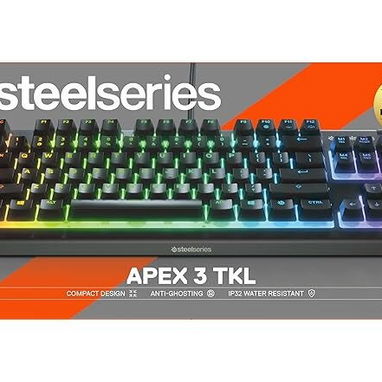 đŽ TECLADO STEELSERIES APEX 3 TKL RGB, RESISTENTE AL AGUA, SILENCIOSO, ANTI-GHOSTING â ENVĂO DISPONIBLE + GARANTĂA - Img 91554375