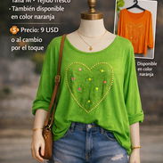 Blusa verde fresca y moderna. Llévala con jeans, shorts o tus bolsos favoritos. ¡Marca tendencia sin gastar de más! - Img 57763358