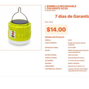 Lámpara Colgante XC30 Pro Real: Energía Solar con 6h de Autonomía Real VPT#-0379 - Img 55548310