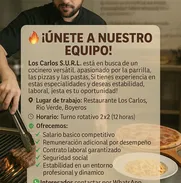 🔥 ¡ÚNETE A NUESTRO EQUIPO!🔥 Cocinero versátil, apasionado por la parrilla, las pizzas y las pastas. - Img 50134523