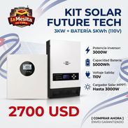 Kit Solar de Inversor Future Tech 3KW y Bateria SunDta 5KWh ,Admite hasta 3000 W , Pantalla LCD con botones fisicos - Img 57523884