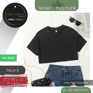 ‼️ REBAJA-PULLOVER CROP TOP NEGRO – ESTILO CASUAL‼️ - Img 57871514
